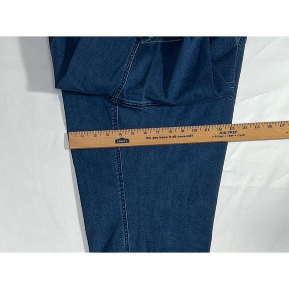 D&Co size 22W pull on jeans elastic waist back pockets stretchy cropped comfort - Picture 6 of 9